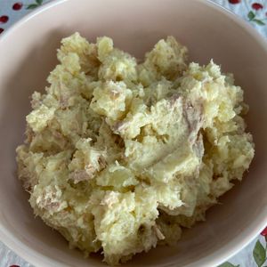 万福の作ってみた!投稿(【おかかツナポテサラ】レンジで簡単！少ない材料で手軽に作れる)