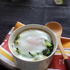 貧血対策にも♪ほうれんそうと卵のココット