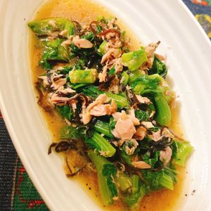 煌蓮mamの作ってみた!投稿(やみつき副菜♪『ツナ塩昆布 de 無限菜の花』【#作り置き】)
