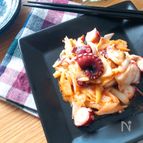 簡単なのにめちゃめちゃ美味しい♡たこと長ねぎのキムチマヨ