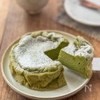 しゅわっ！しっとり♪豆腐の抹茶スフレ