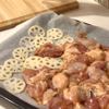 副菜も同時に!【シャキ旨れんこんと香ばし照り焼きチキン】の工程3