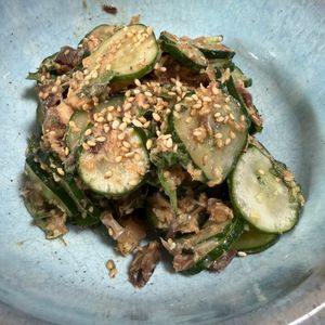 ゆっこの作ってみた!投稿(【サバ缶ときゅうりのさっぱり旨だれ和え】栄養満点◎5分副菜♪)