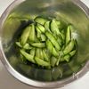 レンジで3分!【もやしときゅうりの白だし海苔ナムル】やみつきの工程1