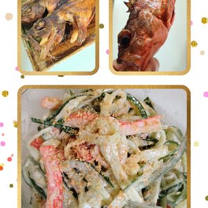 ゆみの作ってみた!投稿(節約食材をあえるだけ♩かにきゅうサラダ)