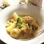 鶏団子とカブのカレークリーム煮