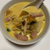 りょんの作ってみた!投稿(絶品♡かぼちゃとしめじとベーコンのごちそうスープ)