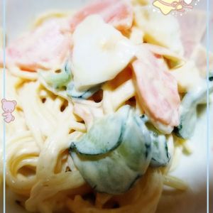 aki♡の作ってみた!投稿(隠し味はあれ♪我が家のスパサラ♪)