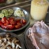 若鶏としめじのパエリアの下準備