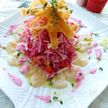 ピンクピンクなホタテのカルパッチョ
