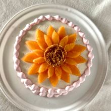 【卵なし】1歳の誕生日に♪メロンのひまわりケーキ