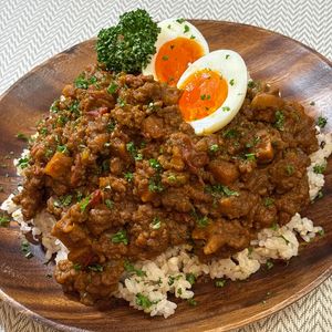 楽ラク手抜キッチン🐶🐾の作ってみた!投稿(かぼちゃの「W使い」で『コクうまキーマカレー』)