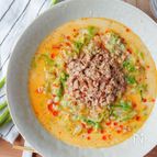 10分！丸々1玉消費＼ レタスの冷やし担々麺風／