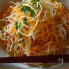 にんじんと切り干しの酒塩そうめんチャンプルー
