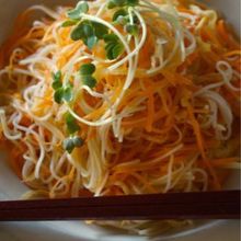 にんじんと切り干しの酒塩そうめんチャンプルー
