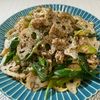 楽ラク手抜キッチン🐶🐾の作ってみた!投稿(れんこんと鶏ひき肉のスパゲッティ【あっさり味】)