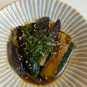 ejaの作ってみた!投稿(【茄子とズッキーニのオイスターポン酢だれ】おつまみおかず♡)