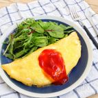鶏そぼろとミックスベジタブルの具沢山オムレツ