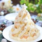 ミニシューで白いツリー☆クリスマスケーキ