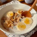 ラムレーズンのオートミールみるく粥