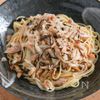 大根でボリュームアップ!大根とツナ缶の塩こんぶパスタ