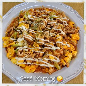 ナムディの作ってみた!投稿(豚たまキャベツ♩旨辛ヤンニョムソース！ボリューム満点)