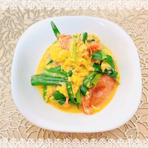 にゃ〜むずの作ってみた!投稿(【ふわっとトマたま】3分で完成！スピード副菜♪)