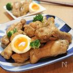 手羽元の煮込み　ガーリックオニオンソース