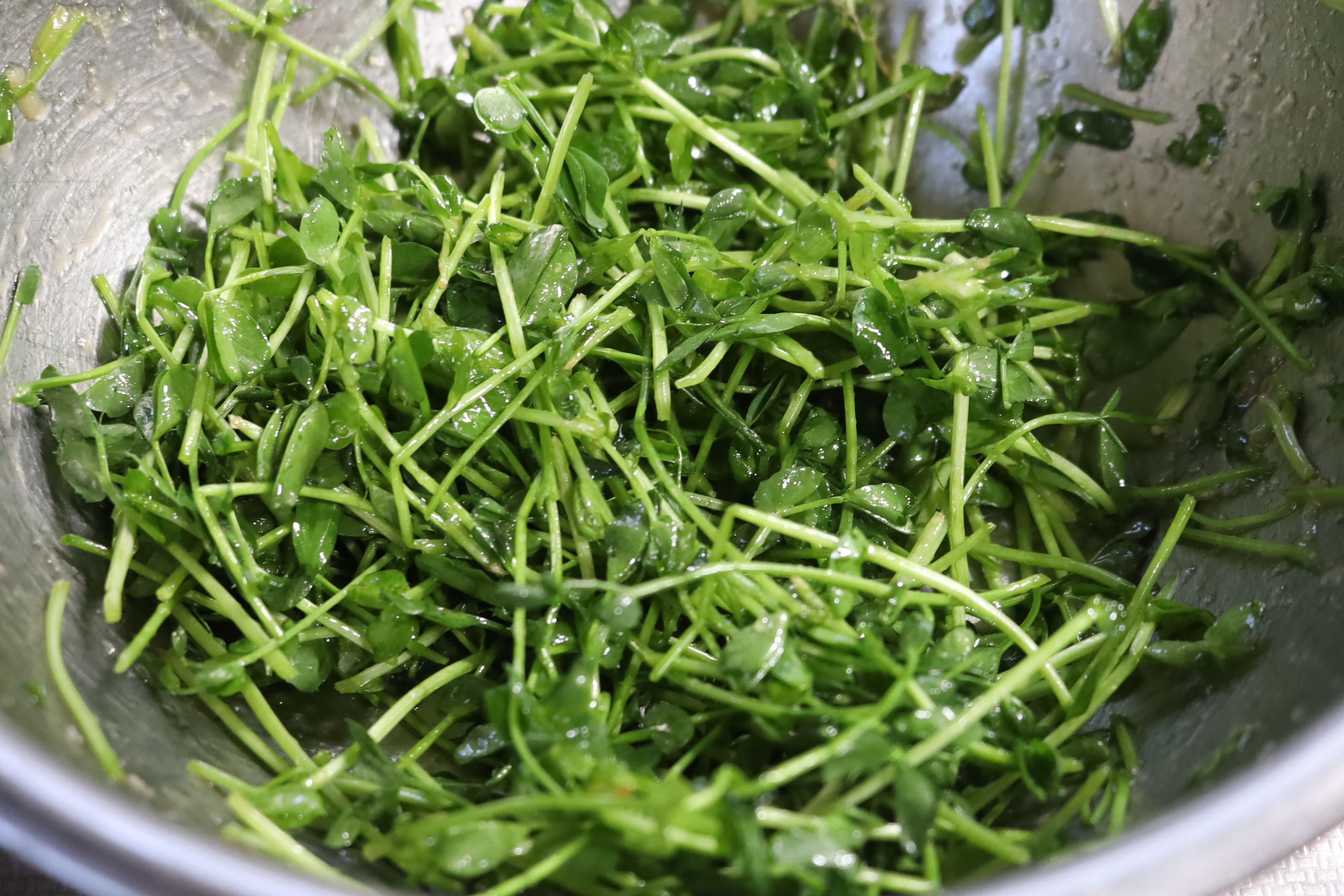 包丁不要！【豆苗と豆腐のチョレギサラダ】5分で完成♪ | レシピサイト