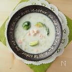 芽キャベツとたらこのミルクスープ