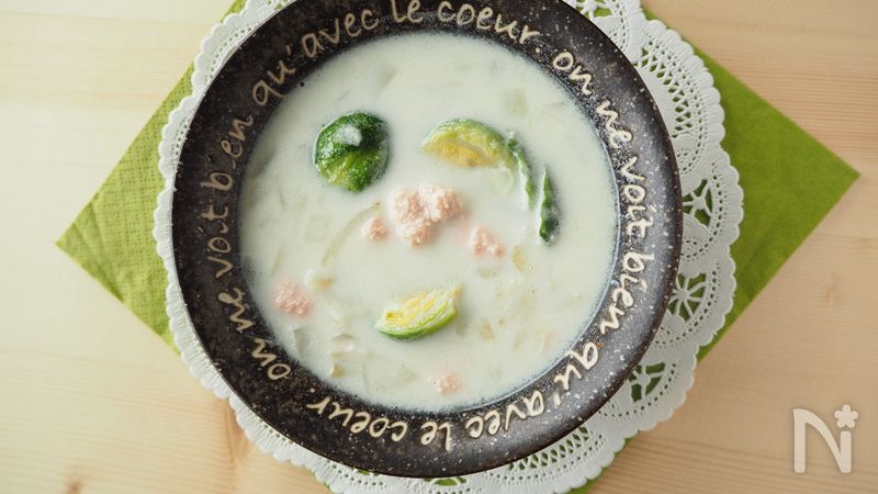 芽キャベツとたらこのミルクスープ By 玉田 悦子 レシピサイト Nadia ナディア プロの料理家のおいしいレシピ