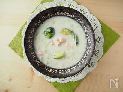 芽キャベツとたらこのミルクスープ