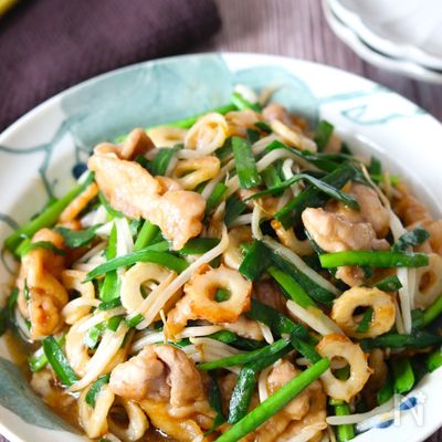 【豚こまとちくわの中華炒め】ウマウマ簡単節約レシピ♪