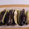 レンジ蒸し茄子とトマトの香味だれの工程1