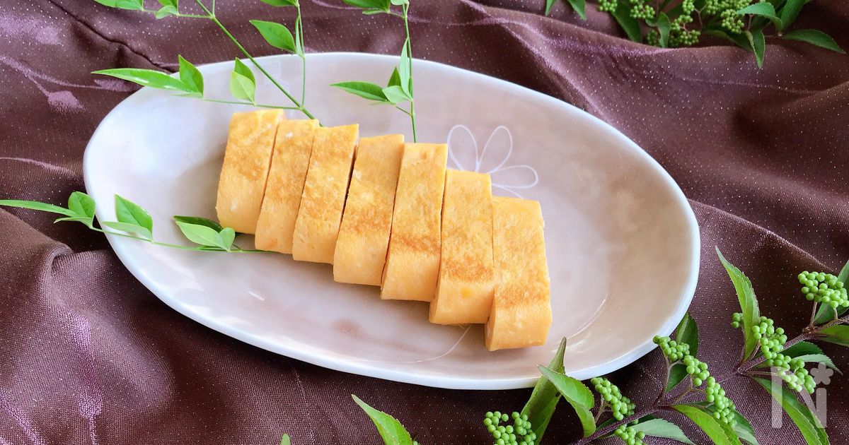 フライパンでだし巻き卵