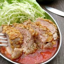 低糖質高たんぱく〜豚ヒレ肉のカツレツ+レンチントマトソース