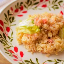 調味料2個だけ!早くて簡単🎶明太レタスチャーハン