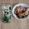 レンチン3分♪ナムルと煮豚丼の工程1