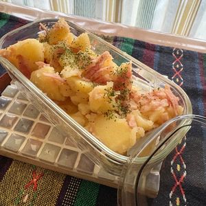 852727の作ってみた!投稿(粉ふき♡ベーコンポテサラ【#作り置き#マヨ不使用#やみつき】)
