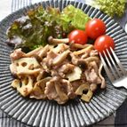 シャキシャキが美味しい！レコンコンと豚肉の粒マスタード炒め♪