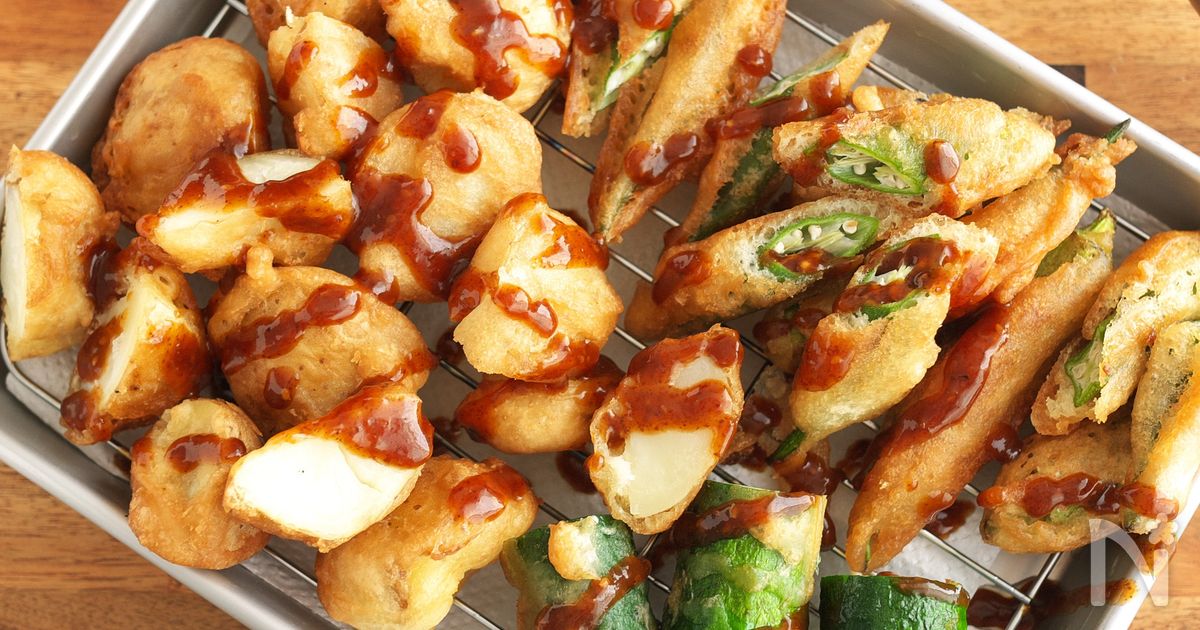 サクふわ食感♡ホケミで簡単♪色々な具材でフリッター
