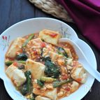 ごはんが進む！トマ玉豆腐