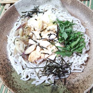 M＊Pの作ってみた!投稿(めんつゆいらず♪とろろみたいな豆腐そば)