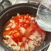 鍋ひとつで簡単！トマトジュースの食べるミネストローネの工程2