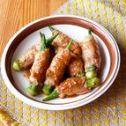肉巻きオクラの甘辛ごまだれソテー