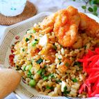 残した唐揚げアレンジ【パラパラにらから炒飯】