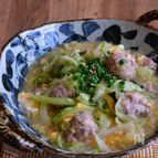 豚団子とキャベツのかき玉煮