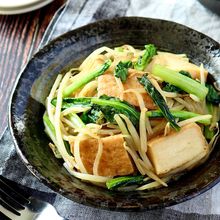 節約&ヘルシー♪厚揚げともやしのオイカレー炒め