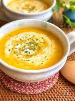 濃厚クリーミー☆かぼちゃと玉ねぎのポタージュスープ