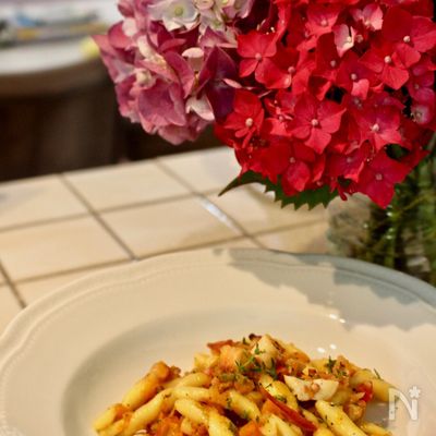 イタリア発!茹でダコと野菜ラグーの本格トマトパスタ